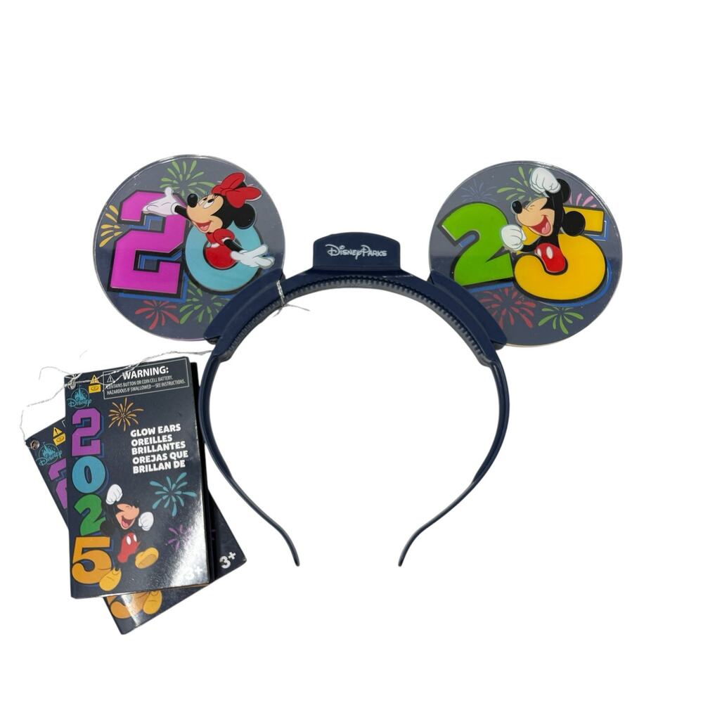 Disney Parks 2025 Glow Ears Headband Minnie Mouse Mickey Mouse Battery Operated